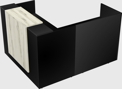 L-shaped modular reception