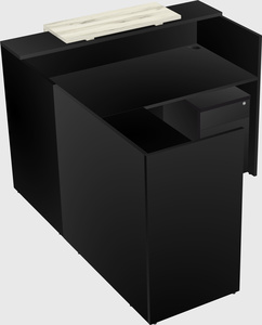 L-shaped modular reception