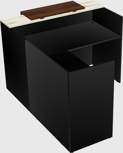 L-shaped modular reception