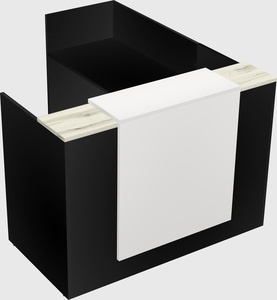 L-shaped modular reception