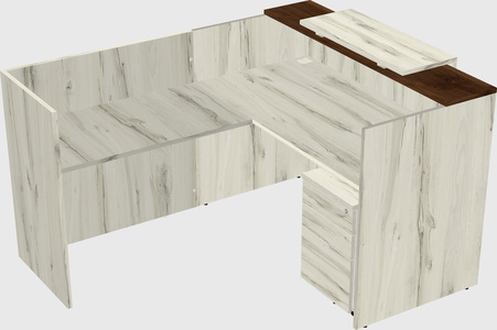 L-shaped modular reception
