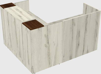 L-shaped modular reception