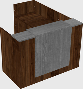 L-shaped modular reception