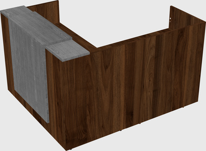 L-shaped modular reception