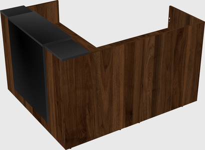L-shaped modular reception