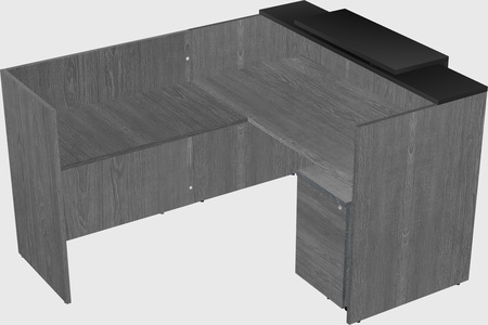 L-shaped modular reception