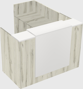 L-shaped modular reception