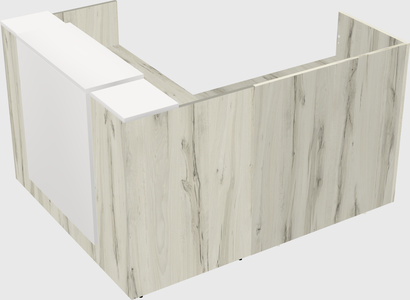 L-shaped modular reception