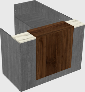 L-shaped modular reception