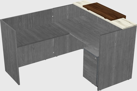 L-shaped modular reception