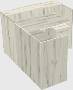 L-shaped modular reception