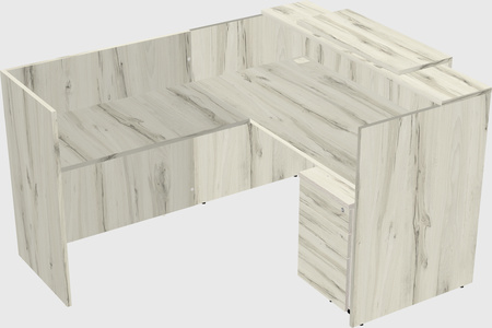 L-shaped modular reception