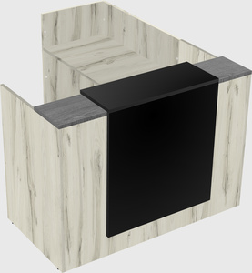 L-shaped modular reception