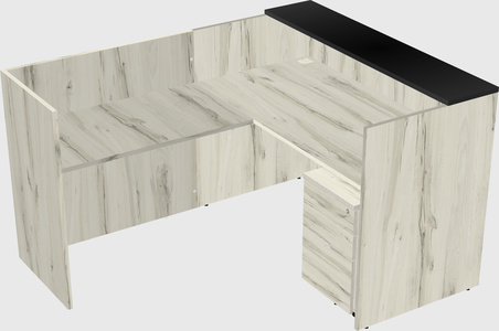 L-shaped modular reception