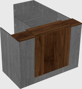 L-shaped modular reception