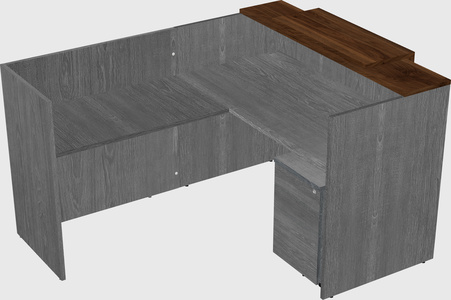 L-shaped modular reception