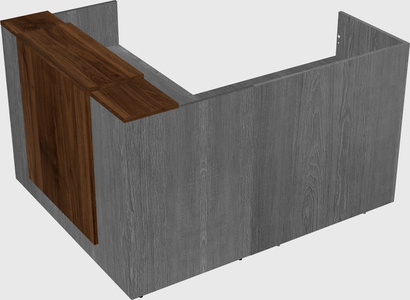 L-shaped modular reception