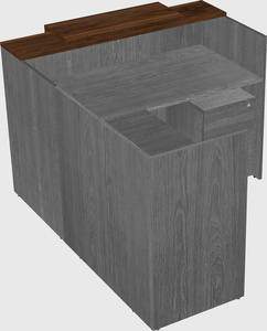 L-shaped modular reception