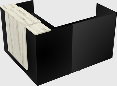 L-shaped modular reception