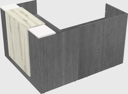 L-shaped modular reception