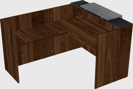 L-shaped modular reception
