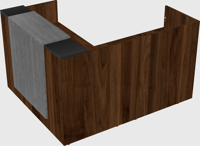 L-shaped modular reception