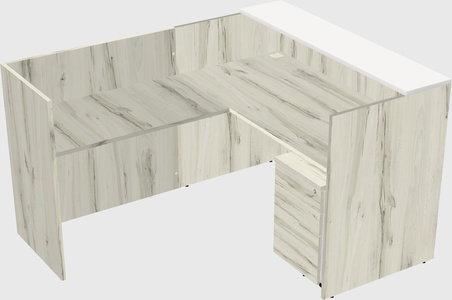 L-shaped modular reception