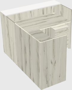 L-shaped modular reception