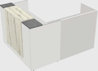 L-shaped modular reception