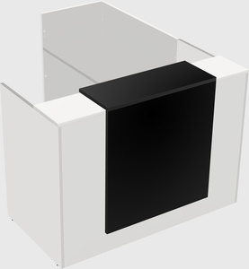 L-shaped modular reception