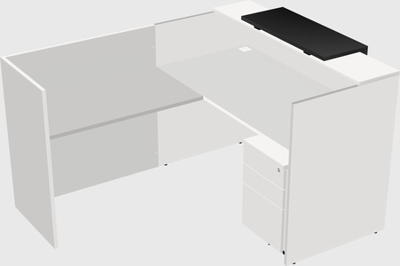 L-shaped modular reception