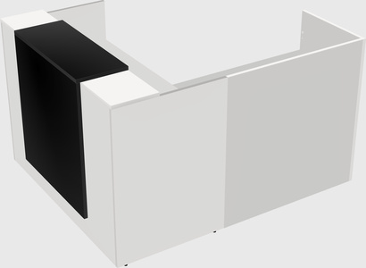 L-shaped modular reception