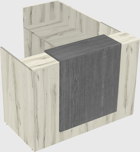 L-shaped modular reception