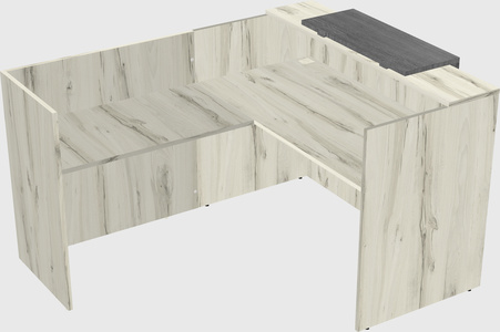 L-shaped modular reception