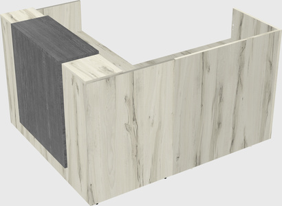 L-shaped modular reception
