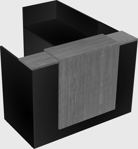 L-shaped modular reception