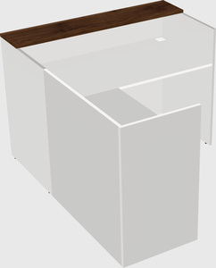 L-shaped modular reception