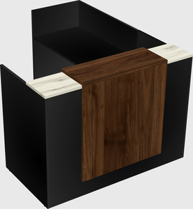 L-shaped modular reception
