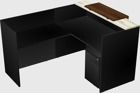 L-shaped modular reception