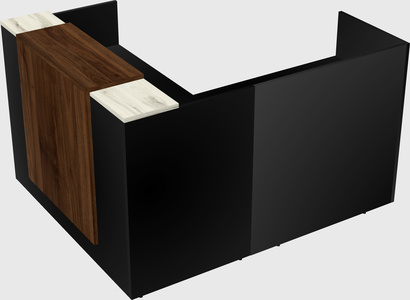 L-shaped modular reception