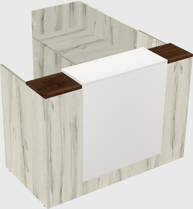 L-shaped modular reception