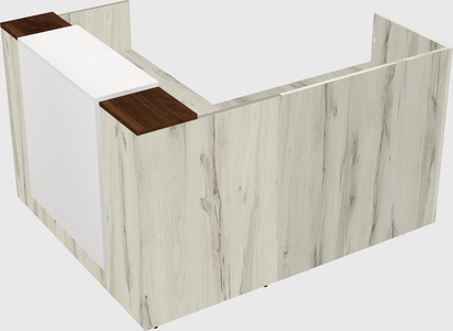 L-shaped modular reception