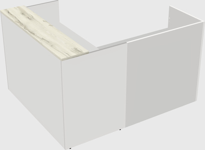 L-shaped modular reception