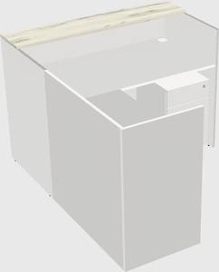 L-shaped modular reception