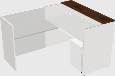 L-shaped modular reception