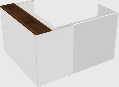 L-shaped modular reception