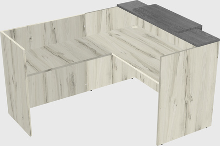 L-shaped modular reception