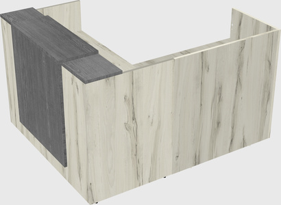 L-shaped modular reception