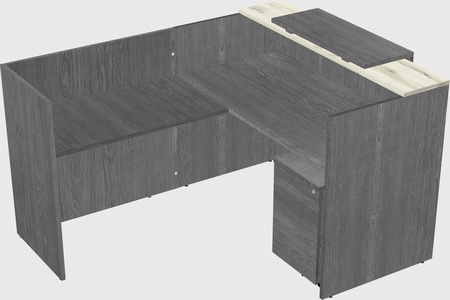 L-shaped modular reception