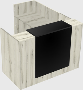 L-shaped modular reception